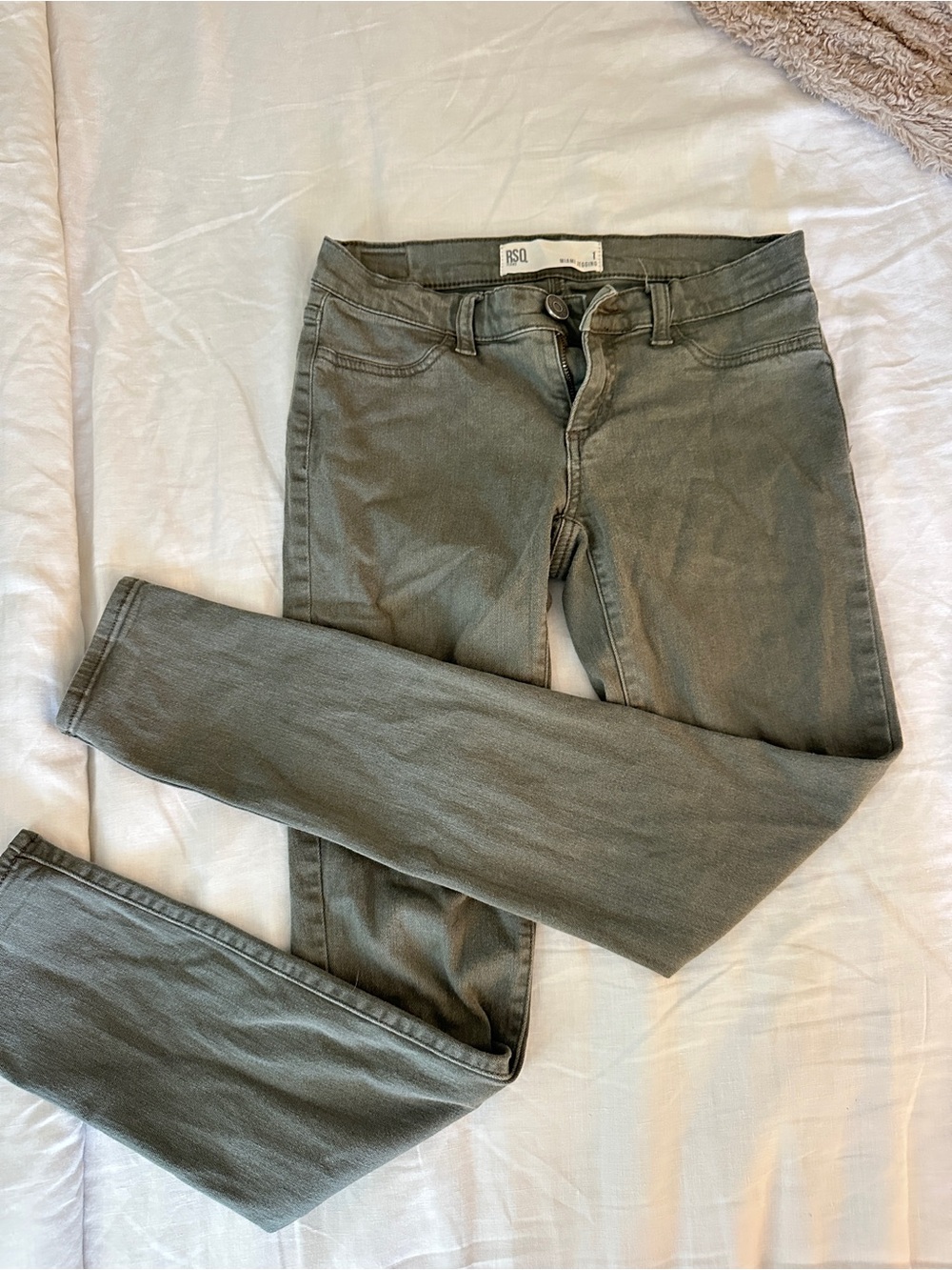 RSQ Olive Green Jeggings — Slim Stretch Women's Jeans